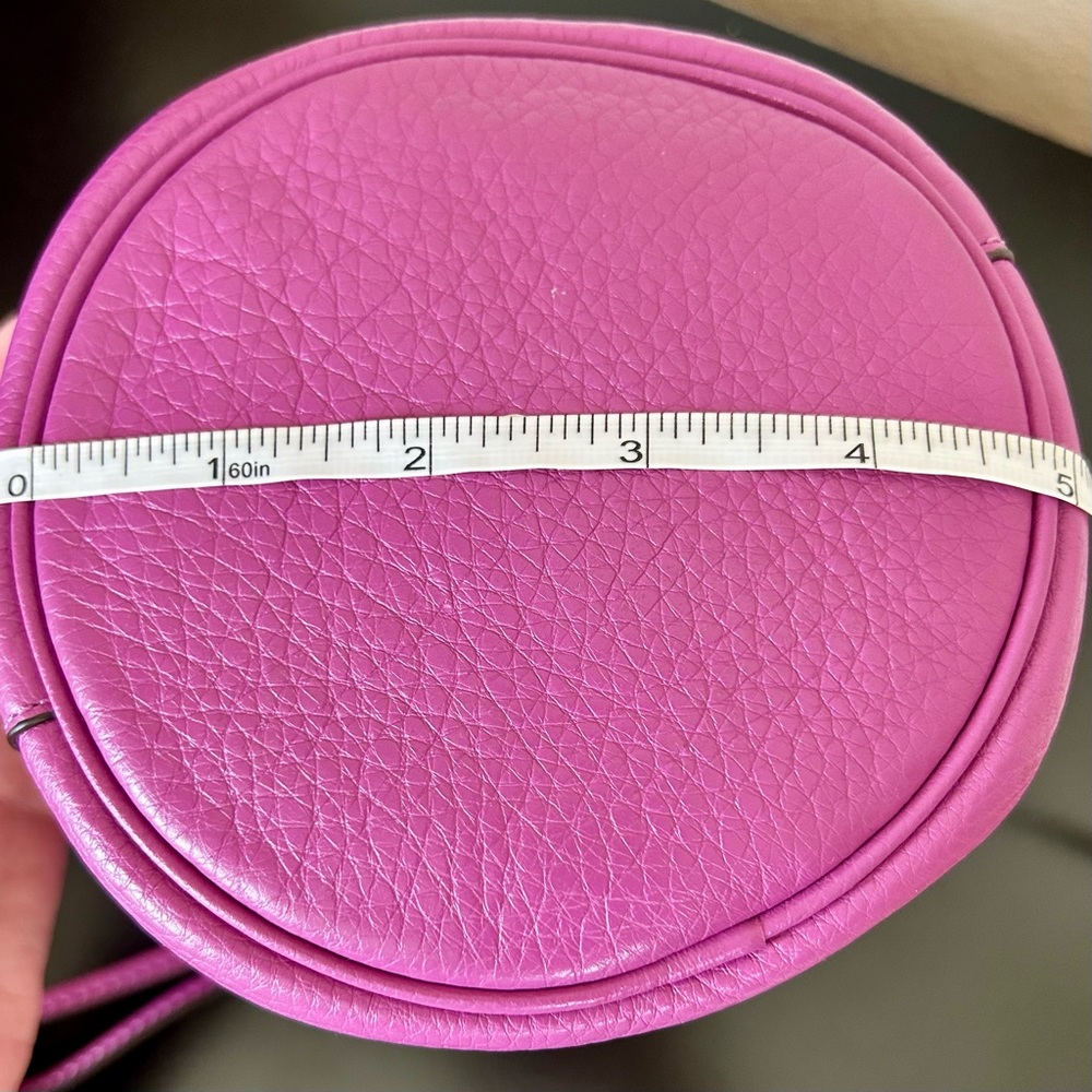 Coach Purple Petal Pebbled Leather Wristlet - Picture 16 of 17